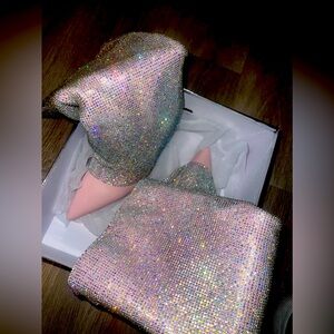 Pink rhinestone boots